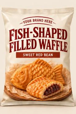 Fish-Shaped Filled Waffle — private label packaging concept